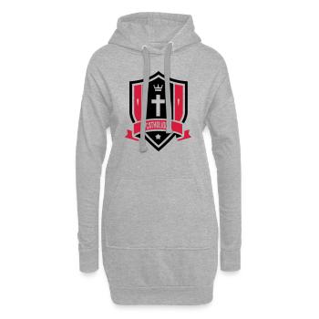 Christlich / Christ / Katholisch / Religion - Hoodie-Kleid - Grau meliert - Vorne