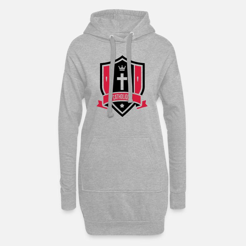 Christlich / Christ / Katholisch / Religion - Hoodie-Kleid - Grau meliert