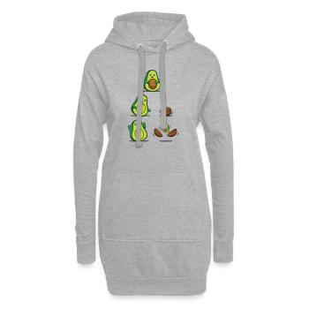 Maman avocat pour les amours de grossesse Mamacado - Sweat-shirt à capuche long Femme - gris chiné - Devant