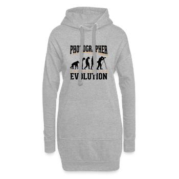 Evolution Photographer Photograph Fotograf - Hoodie-Kleid - Grau meliert - Vorne
