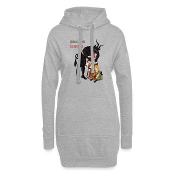 Gruss Vom Krampus Weihnachten Ugly Christmas - Hoodie-Kleid - Grau meliert - Vorne