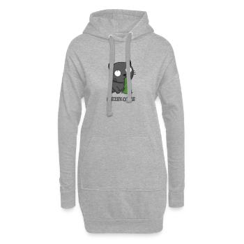 Miezekotze Miezekatze Miau Katze kotzt - Hoodie-Kleid - Grau meliert - Vorne
