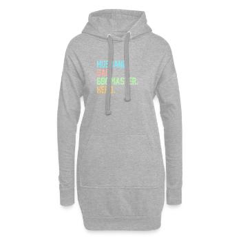 Husband Dad BBQ Master Hero Grillen Vater Papa - Hoodie-Kleid - Grau meliert - Vorne