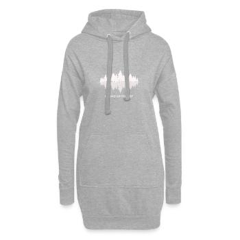 Sound Of Forest Wald Natur Schatten See Spiegel - Hoodie-Kleid - Grau meliert - Vorne