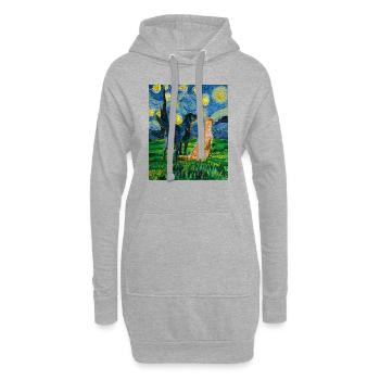 Cadeau pour les propriétaires de Labrador Retriever - Sweat-shirt à capuche long Femme - gris chiné - Devant