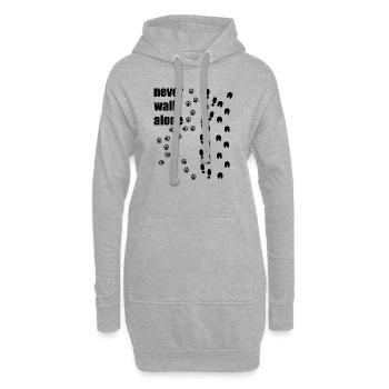 lustiges Hunde Spruch Geschenk Hund Pferd Pferde - Hoodie-Kleid - Grau meliert - Vorne