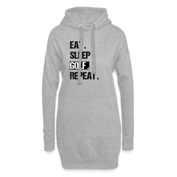 Eat Sleep Golf Repeat Golfer Golfplatz - Hoodie-Kleid - Grau meliert - Vorne