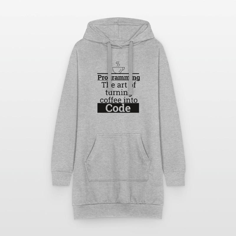 "Programming Coffee to Code" | Programmer Hoodie Dress
