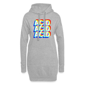 Acid House Techno Raver DJ Festival Party Gift - Sweat-shirt à capuche long Femme - gris chiné - Devant