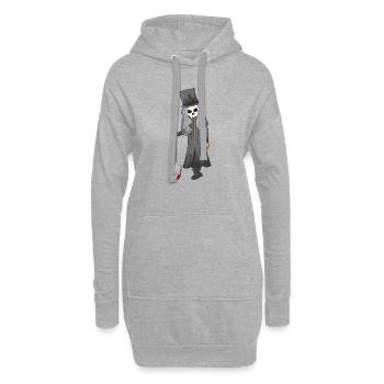 Chemise Gravedigger Undertaker Undertaker Grave - Sweat-shirt à capuche long Femme - gris chiné - Devant