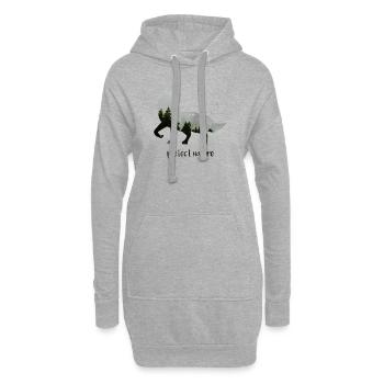 Conservation renard environnement animal cadeau - Sweat-shirt à capuche long Femme - gris chiné - Devant