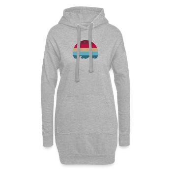 Wellen Pastell - Hoodie-Kleid - Grau meliert - Vorne