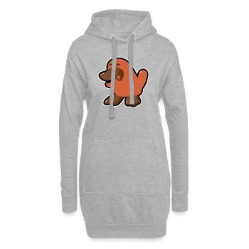Drôle de chemise d’ornithorynque - Sweat-shirt à capuche long Femme - gris chiné - Devant