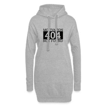 "404 Motivation not found" | Computer - Hoodie-Kleid - Grau meliert - Vorne