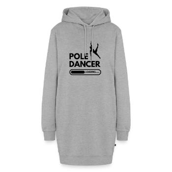 Pole Dancer disant cadeau danse sport danse - Sweat-shirt à capuche long Femme - gris chiné - Devant