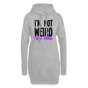 Ich bin nicht komisch Ich bin ein Panda - Hoodie-Kleid - Grau meliert - Vorne
