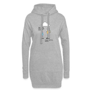 De quoi sont faits les nuages? Serveurs Linux principalement! - Sweat-shirt à capuche long Femme - gris chiné - Devant