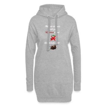 Mit mir ist heute nicht gut Kirschen essen! - Hoodie-Kleid - Grau meliert - Vorne