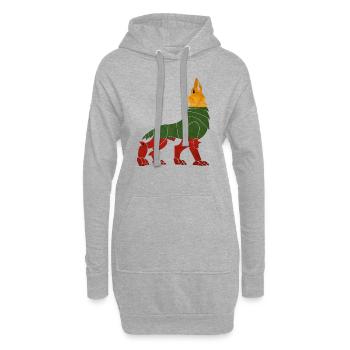 Lietuva Iron Wolf - Hoodie-Kleid - Grau meliert - Vorne