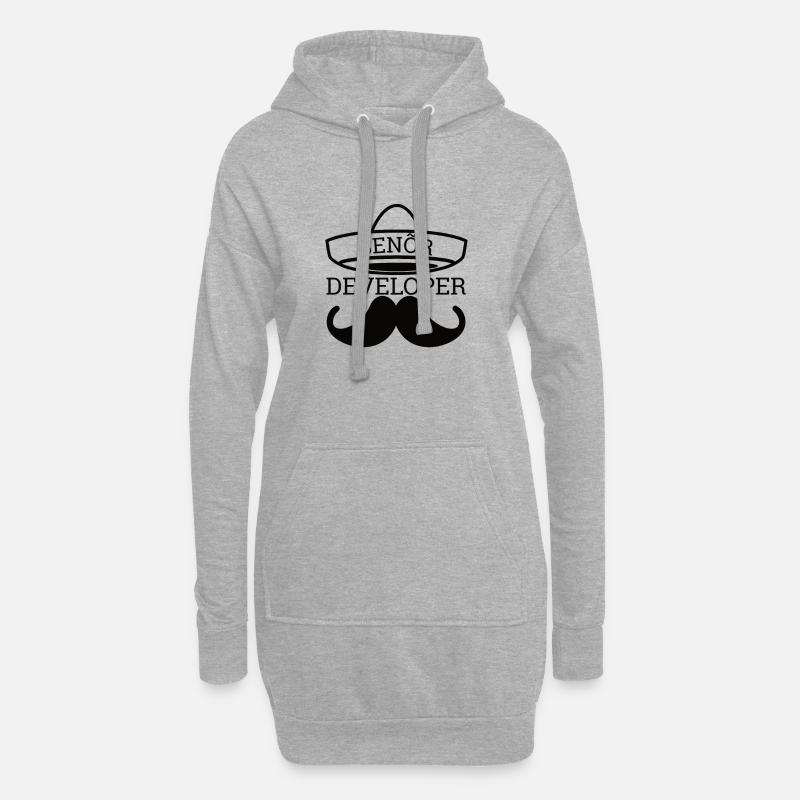 "Senor Developer, Senior Developer" | Programmer - Hoodie Dress - heather grey