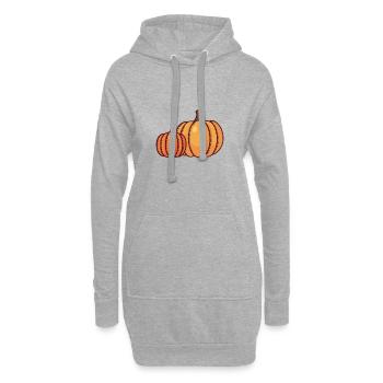 Citrouilles - Sweat-shirt à capuche long Femme - gris chiné - Devant