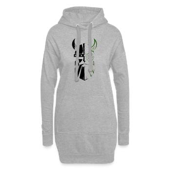 Wikinger Krieger Keltisch Helm - Hoodie-Kleid - Grau meliert - Vorne