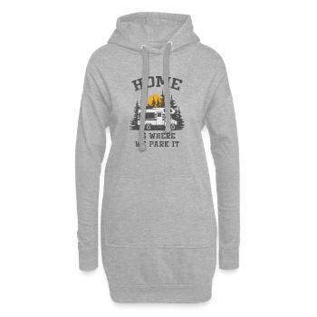 Camping-car Camping Camping-car - Sweat-shirt à capuche long Femme - gris chiné - Devant