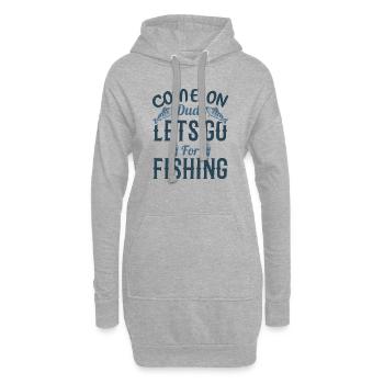 Fischer fischen frische Fische - Hoodie-Kleid - Grau meliert - Vorne