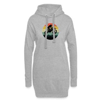 Motocross MX Motorcycle Motorrad Motorsport Biker - Hoodie-Kleid - Grau meliert - Vorne