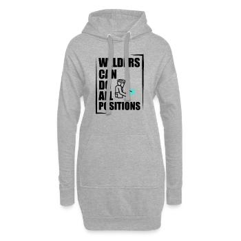 Soudeur soudeur - Sweat-shirt à capuche long Femme - gris chiné - Devant