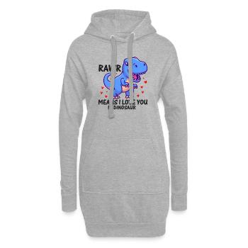La Saint-Valentin - Sweat-shirt à capuche long Femme - gris chiné - Devant