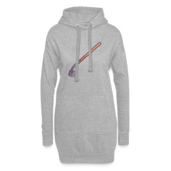 Gardening Hoe - Hoodie Dress - heather grey - Front