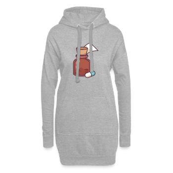 Medicine Bottle - Hoodie Dress - heather grey - Front