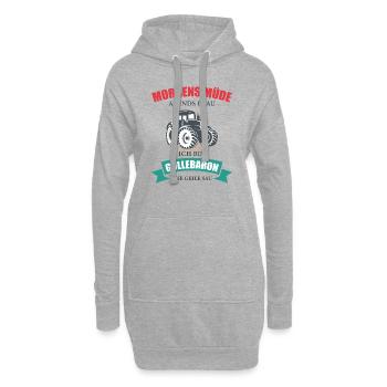 Landwirt Güllebaron Feld Bauer Trecker Traktor - Hoodie-Kleid - Grau meliert - Vorne