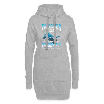 Diving,Tauchen,Geschenk - Hoodie-Kleid - Grau meliert - Vorne