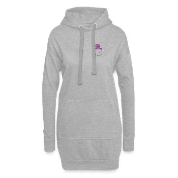Pieuvre dans la poche - Sweat-shirt à capuche long Femme - gris chiné - Devant