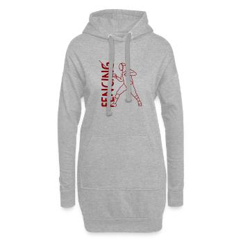 Nur Fechten - Hoodie-Kleid - Grau meliert - Vorne