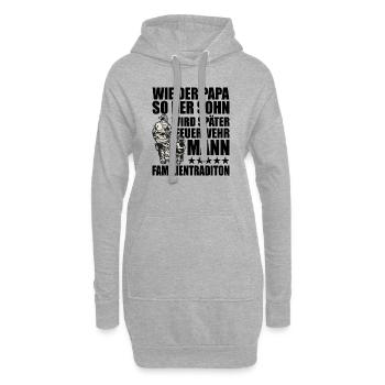 Feuerwehr - Hoodie-Kleid - Grau meliert - Vorne