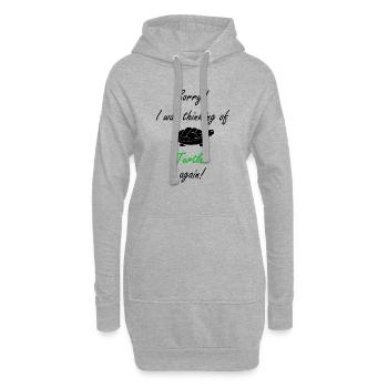 Tortues - Sweat-shirt à capuche long Femme - gris chiné - Devant