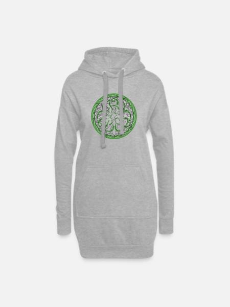 Celtic Ireland Viking Celtic Knot Pattern Tree - Hoodie Dress - heather grey