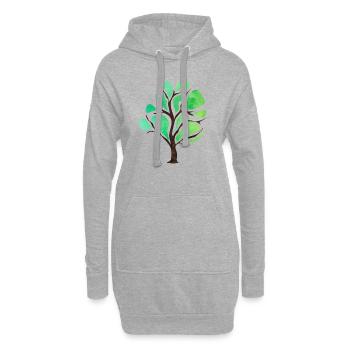 Baum Bäume Umweltschutz Naturschutz CO2 Sauerstoff - Hoodie-Kleid - Grau meliert - Vorne