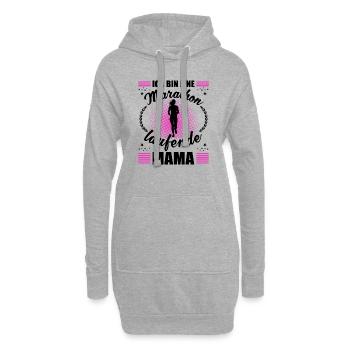 Marathon Mama - Hoodie-Kleid - Grau meliert - Vorne