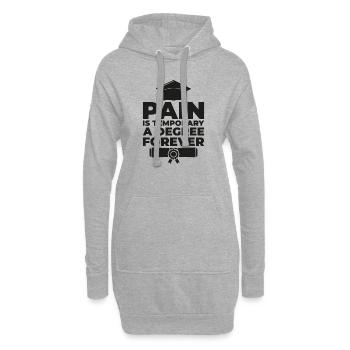 A degree forever Phd Student Geschenk - Hoodie-Kleid - Grau meliert - Vorne