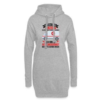 Rettungsdienst Geschenk Notarzt Medizin - Hoodie-Kleid - Grau meliert - Vorne