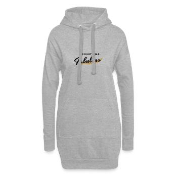 Ich bin vierzehn und fabelhaft! - Hoodie-Kleid - Grau meliert - Vorne