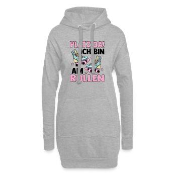 Rollschuhe - Hoodie-Kleid - Grau meliert - Vorne