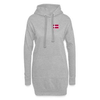 Dänemark Fahne Dänische Flagge Danmark Denmark - Hoodie-Kleid - Grau meliert - Vorne