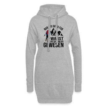 Nur Wo Du Zu Fuß Warst Bist Du Wirklich Gewesen - Hoodie-Kleid - Grau meliert - Vorne