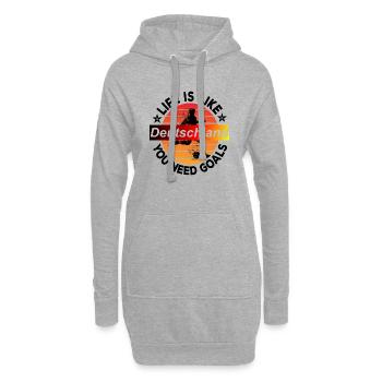 Deutschland Fußball 2026 - Hoodie-Kleid - Grau meliert - Vorne