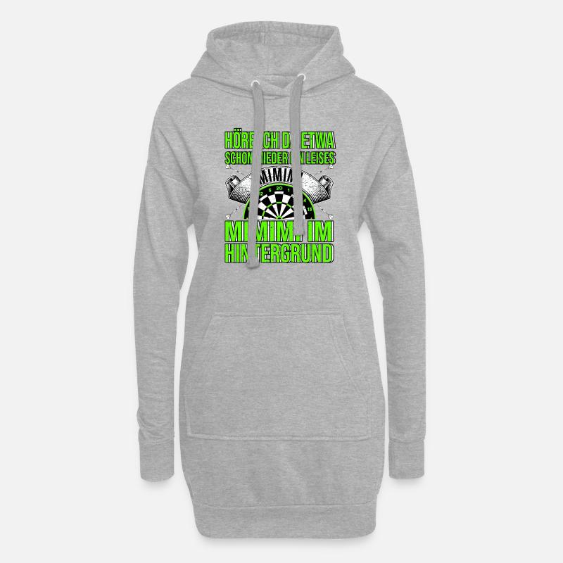 Darts - Hoodie-Kleid - Grau meliert